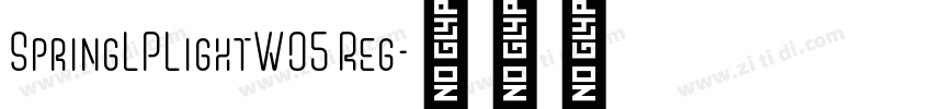 SpringLPLightW05 Reg字体转换
